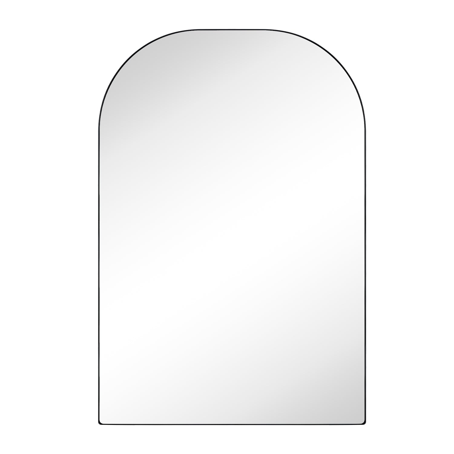 Amell Modern Arch Floor Mirrors,48x72" in Black