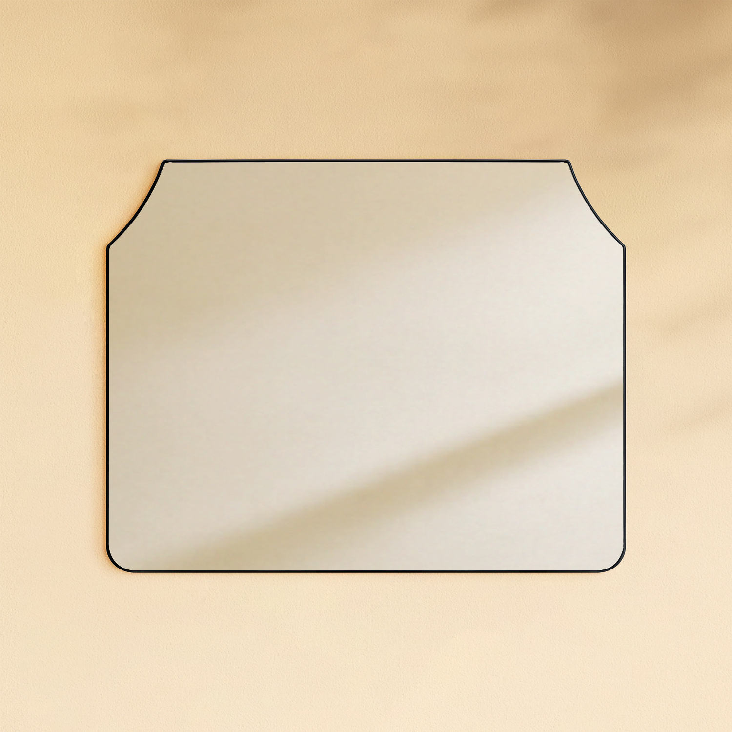 Parerna Modern Arch Bathroom Mirrors, 32x40" in Black