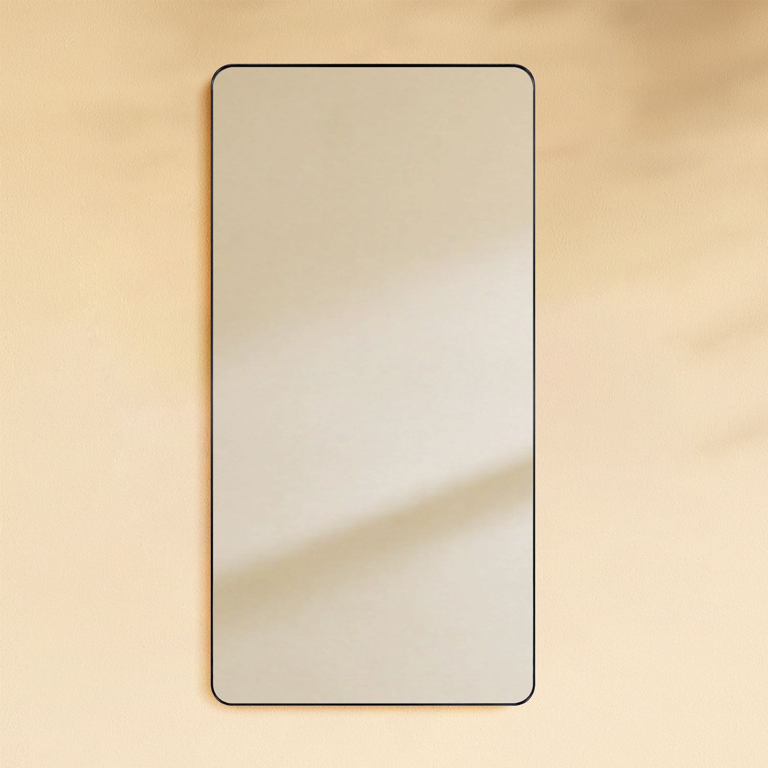 Petalyn Modern Rectangle Floor Mirrors with Rounded Corners,30X60"