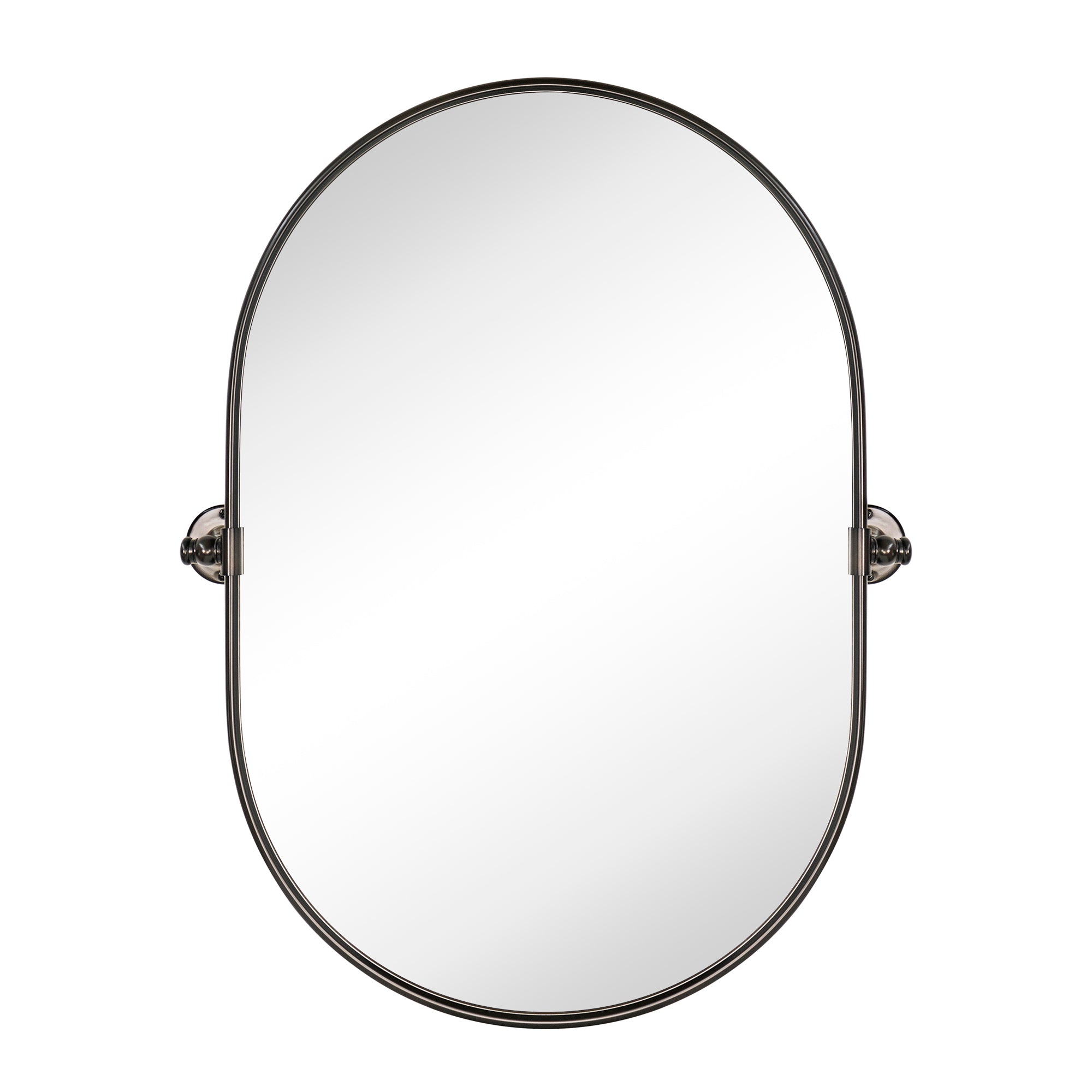 Pill Oval Metal Framed Tilting Wall Mounted Bathroom Vanity Mirror