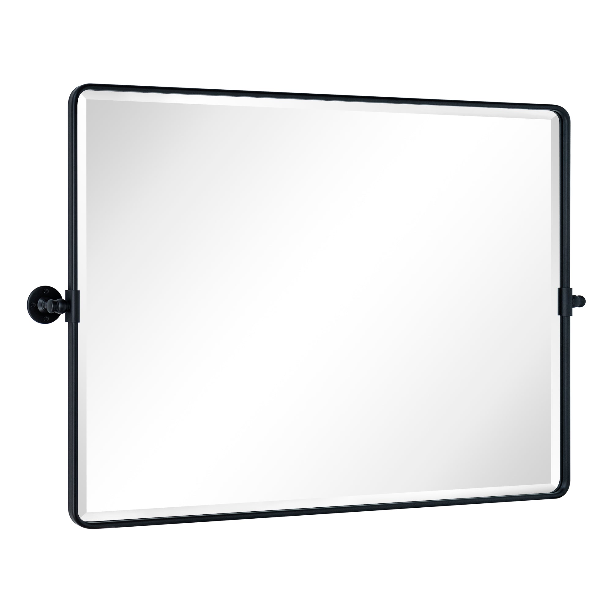 Rectangular Metal Framed Pivot Wall Mounted Bathroom Vanity Mirror