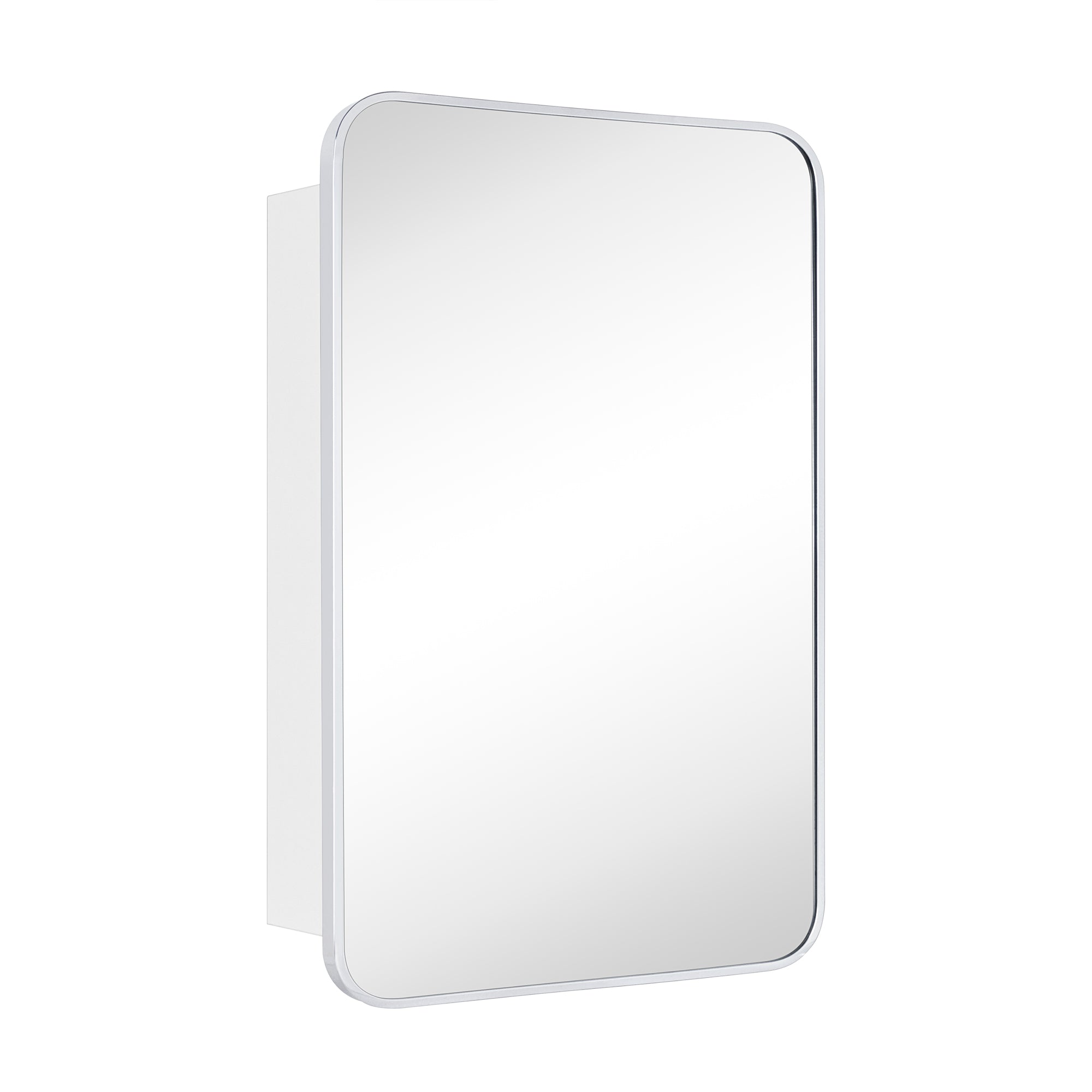Garnes Rectangular Recessed or Surface Mount Metal Framed Medicine Cabinet with Mirror
