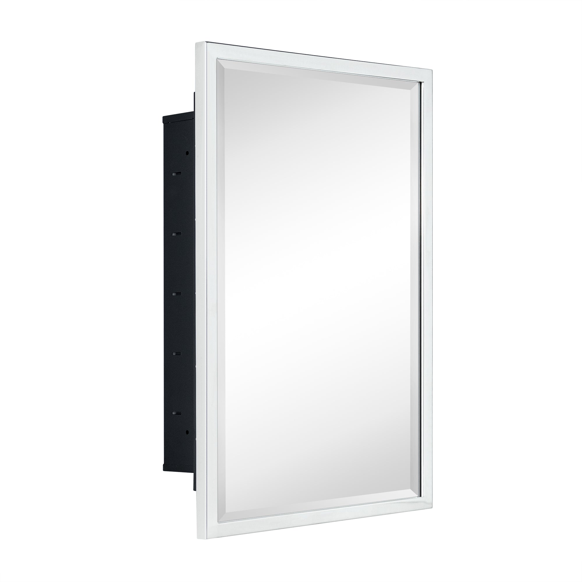 Rectangular Metal Framed Recessed Bathroom Medicine Cabinet with Mirror