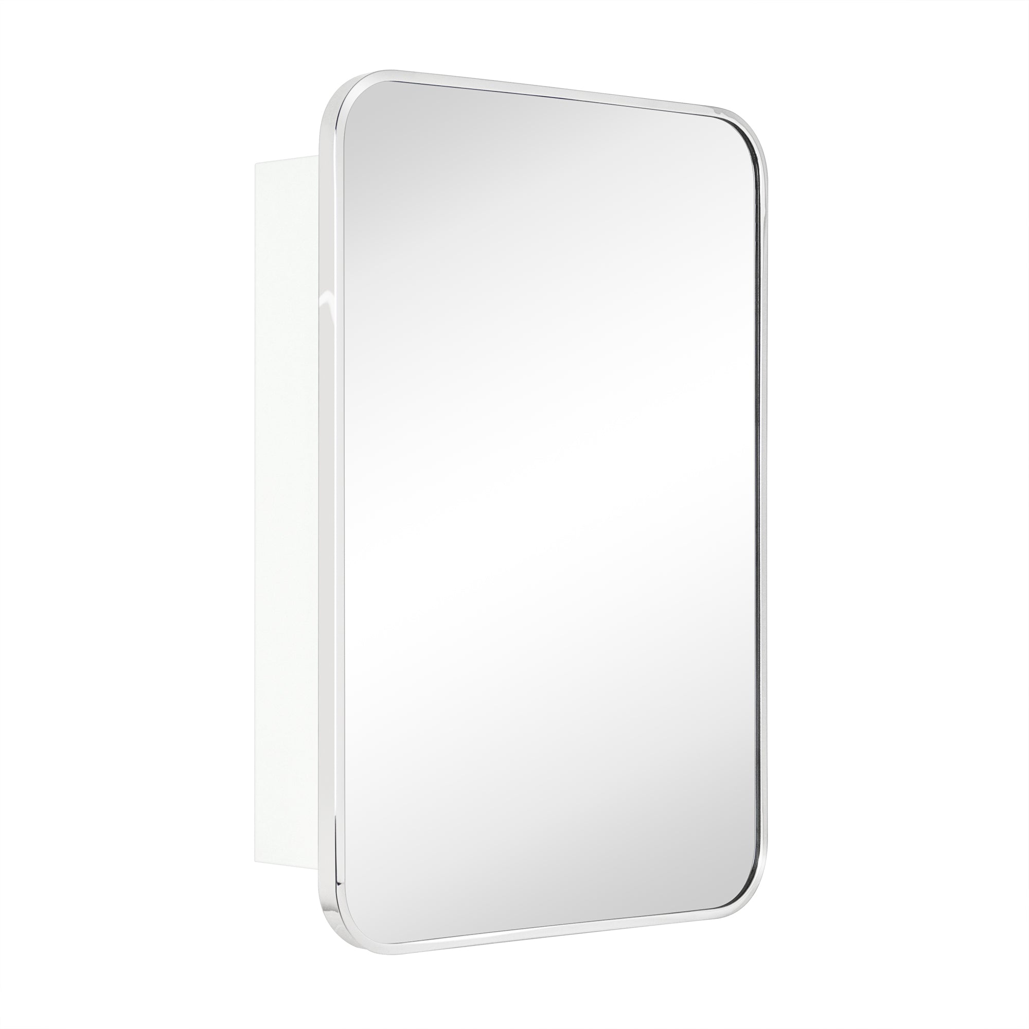 Garnes Rectangular Recessed or Surface Mount Metal Framed Medicine Cabinet with Mirror