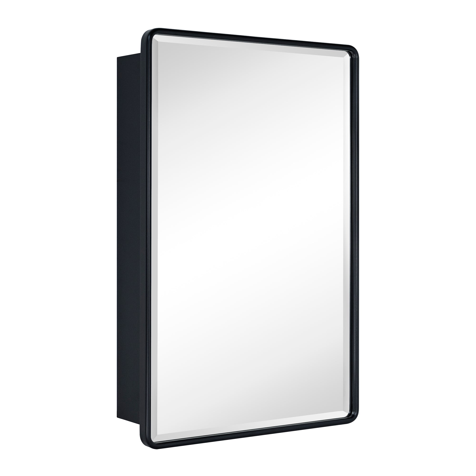 Surface Mount Rectangular Metal Framed Bathroom Medicine Cabinet with Mirror