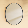 Seenaa Modern Round Surface Mount Bathroom Medicine Cabinet with Mirrors
