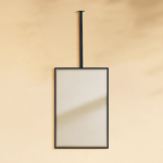 Seren Modern Rectangle Ceiling Mount Bathroom Mirrors, 20x30" in Black GC-00565 TEHOME