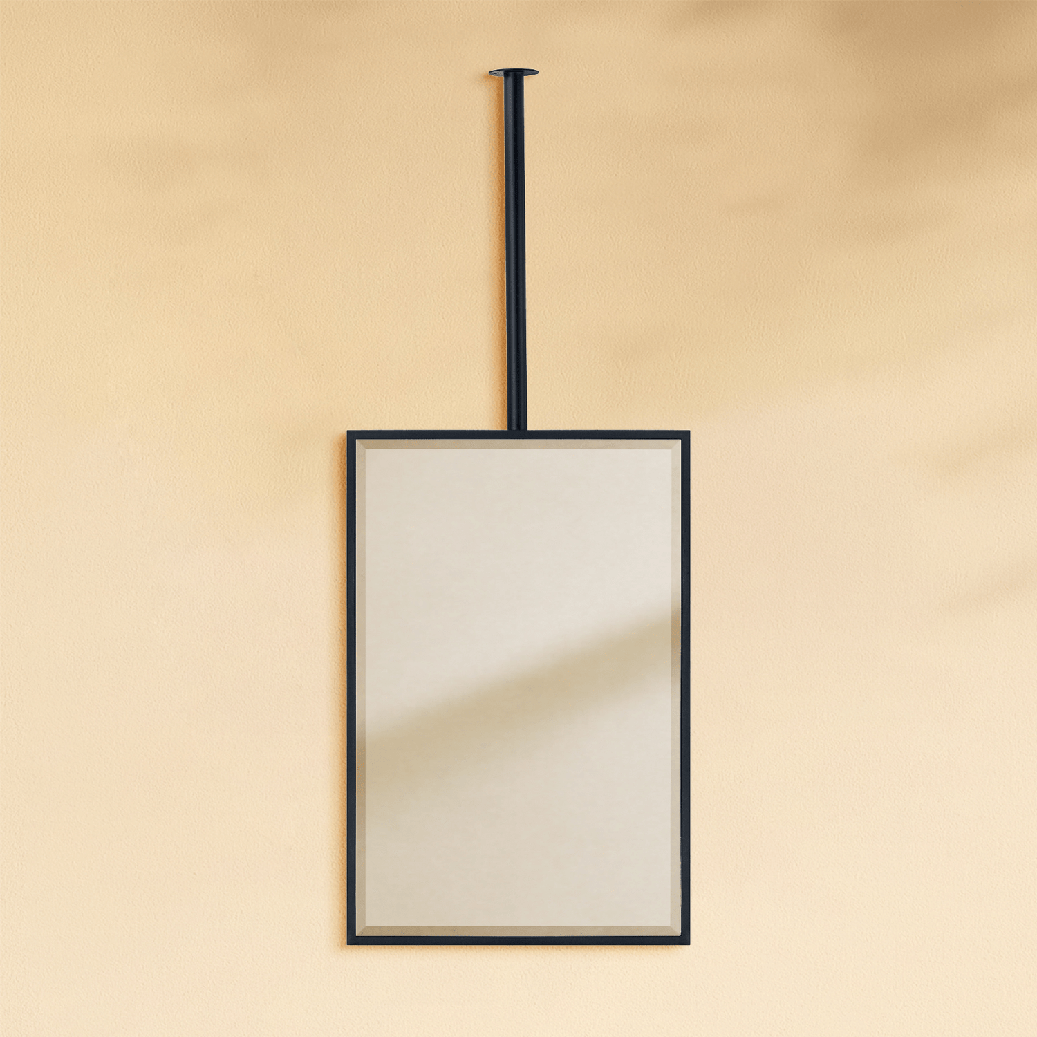 Seren Modern Rectangle Ceiling Mount Bathroom Mirrors, 20x30" in Black GC-00565 TEHOME