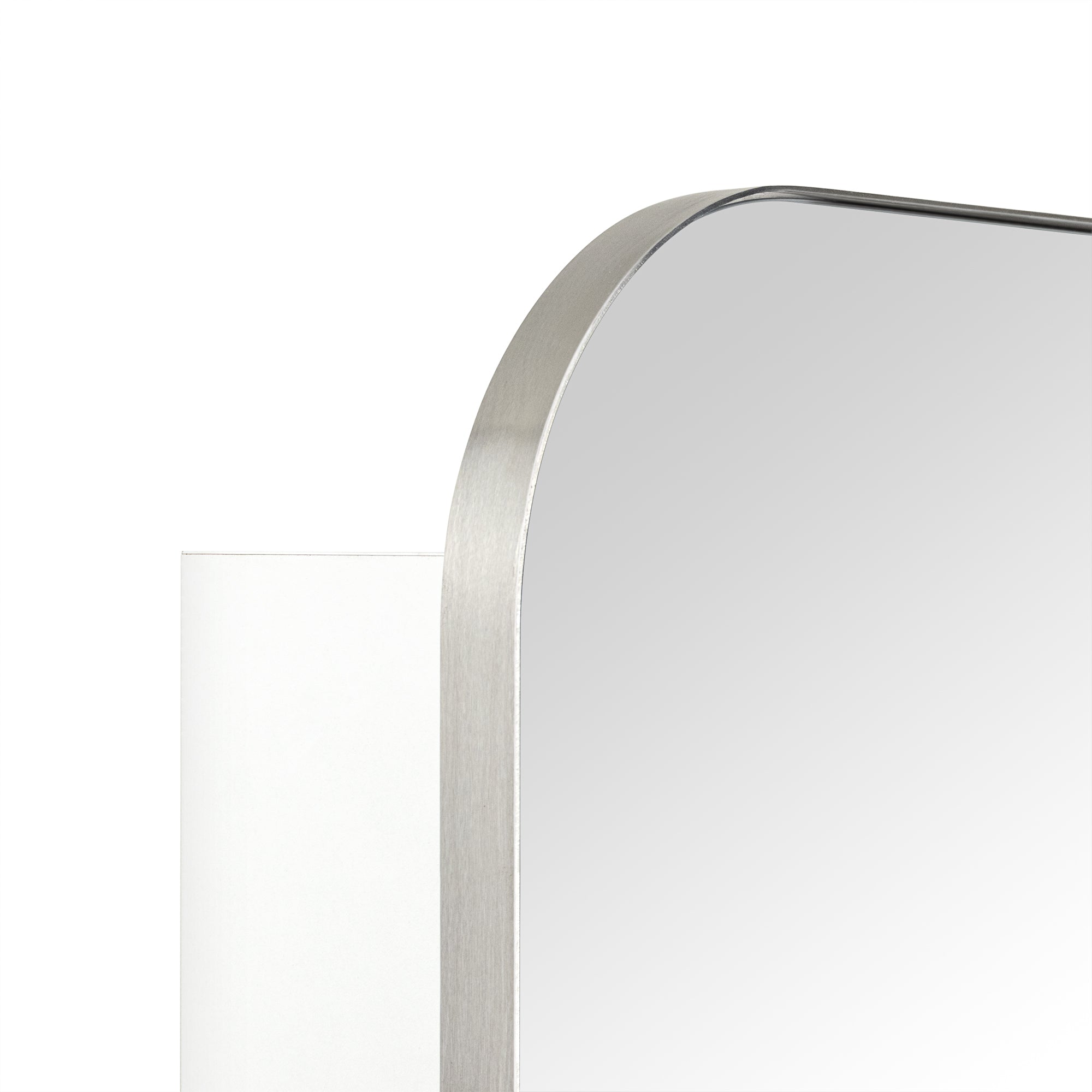 Surface and Recessed Mount Rectangular Long Narrow Stainless Steel Metal Framed Bathroom Medicine Cabinet with Mirror, 20'' W x 40'' H