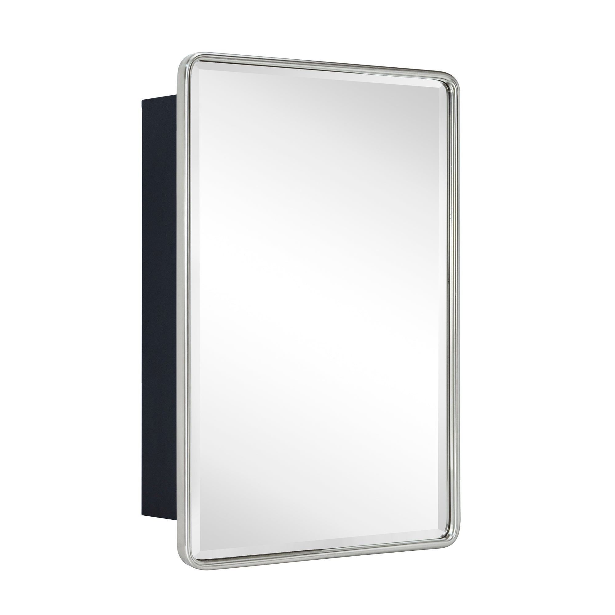 Eldee Surface Mount Rectangular Metal Framed Bathroom Medicine Cabinet with Mirror