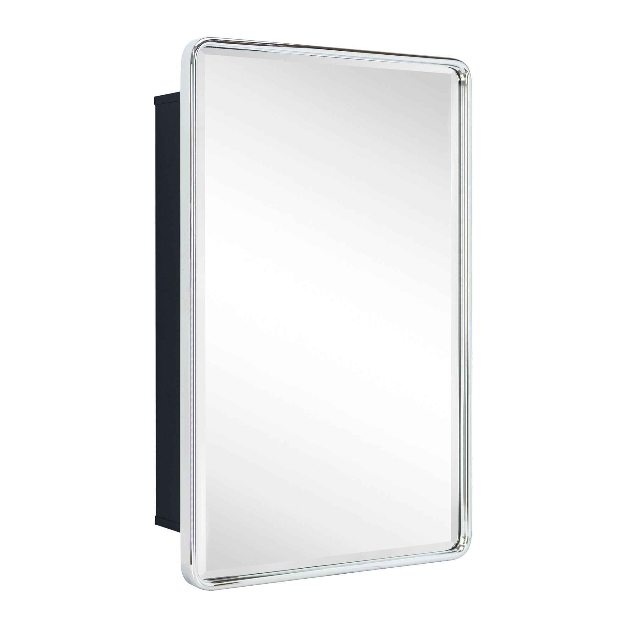 Eldee Surface Mount Rectangular Metal Framed Bathroom Medicine Cabinet with Mirror