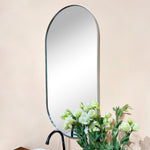Oval Metal Framed Wall Mounted Bathroom Vanity Mirror