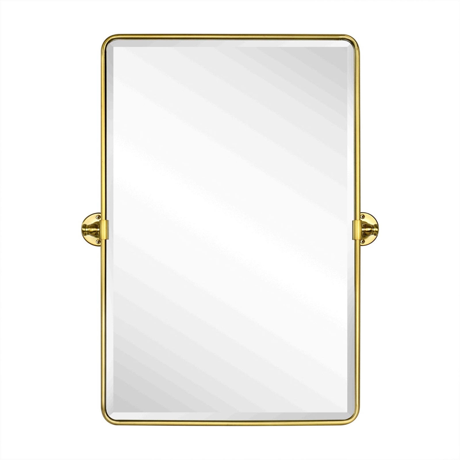 Woodvale Rectangular Pivoting Mirror Tilt Mirror for Bathroom Swivel Metal Framed Rectangle Wall Mounted Bathroom Vanity Mirror