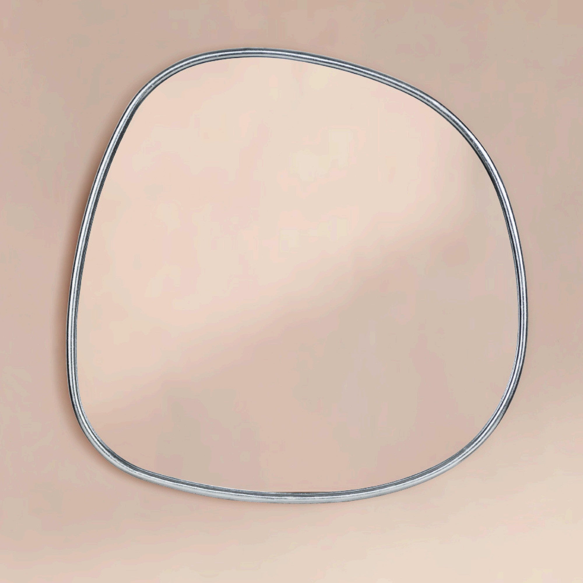 TEHOME Asymmetrical Irregular Shaped Mirror Antiqued Gold Asymmetrical Accent Mirror Irregular Bathroom Wall Mirror