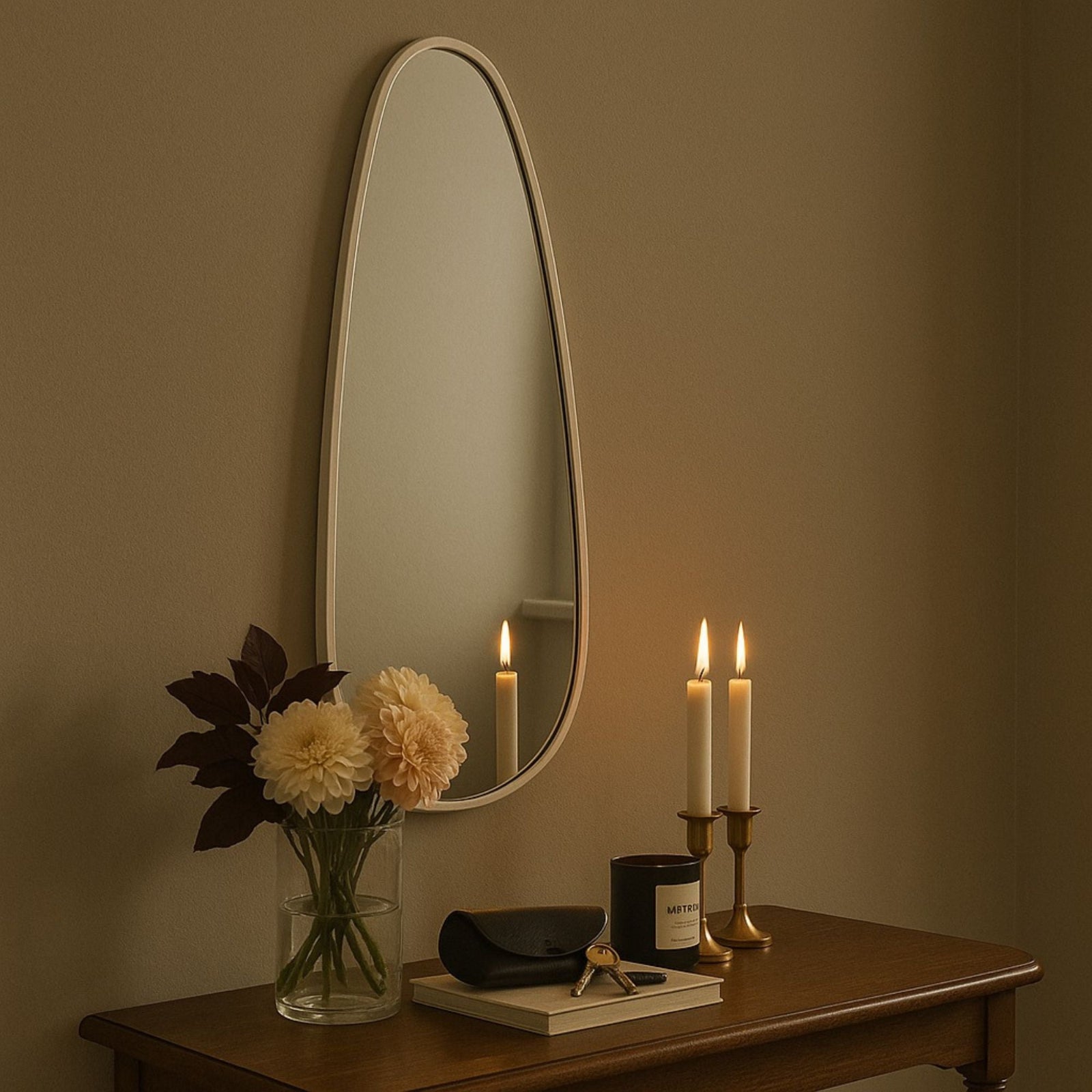 Large Irregular Full Length Mirror Asymmetrical Floor Bathroom Mirror Irregular Shaped Full Body Wall Mirror