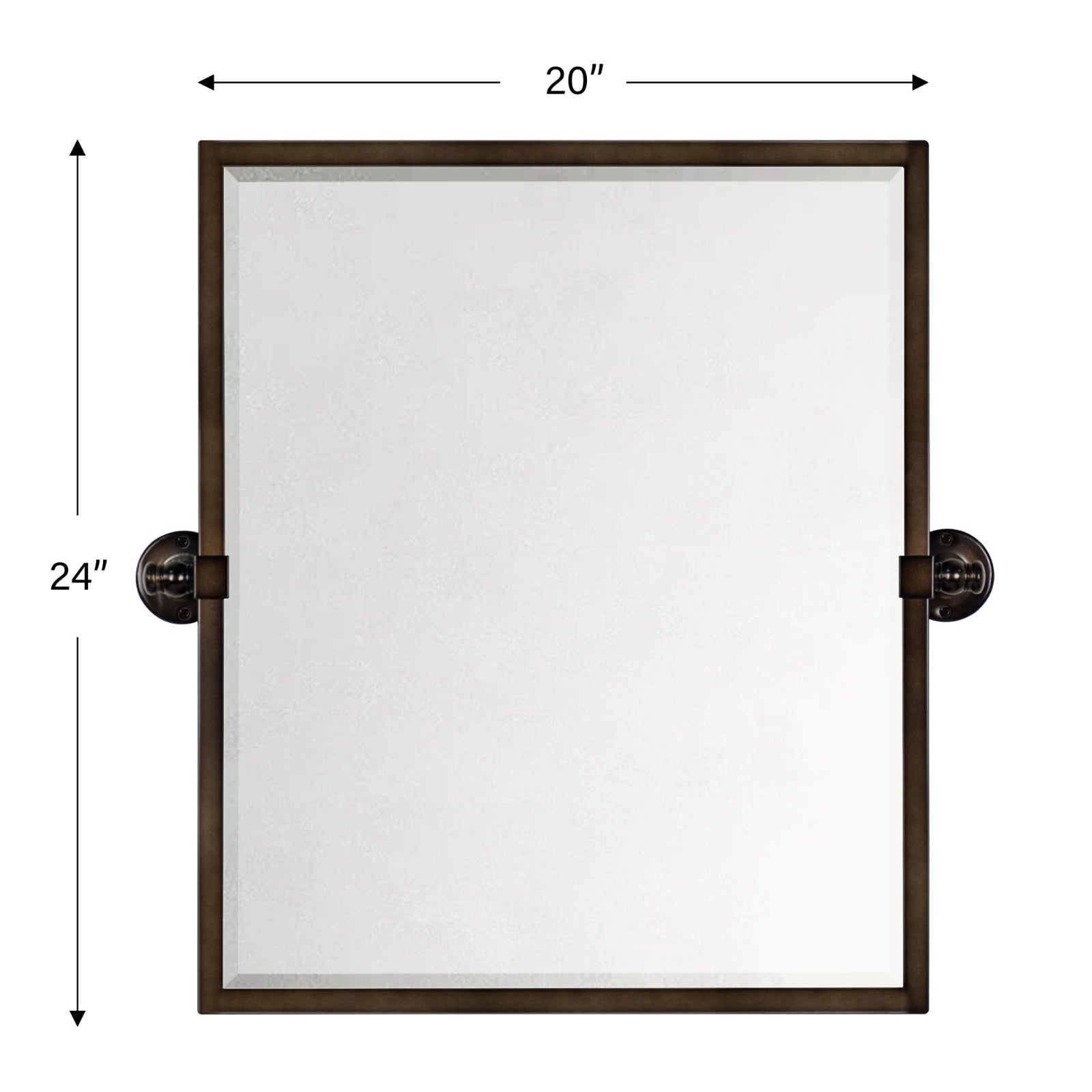 Blakley Rectangular Pivoting Mirror Tilt Mirror for Bathroom Swivel Metal Framed Wall Mounted Bathroom Vanity Mirror