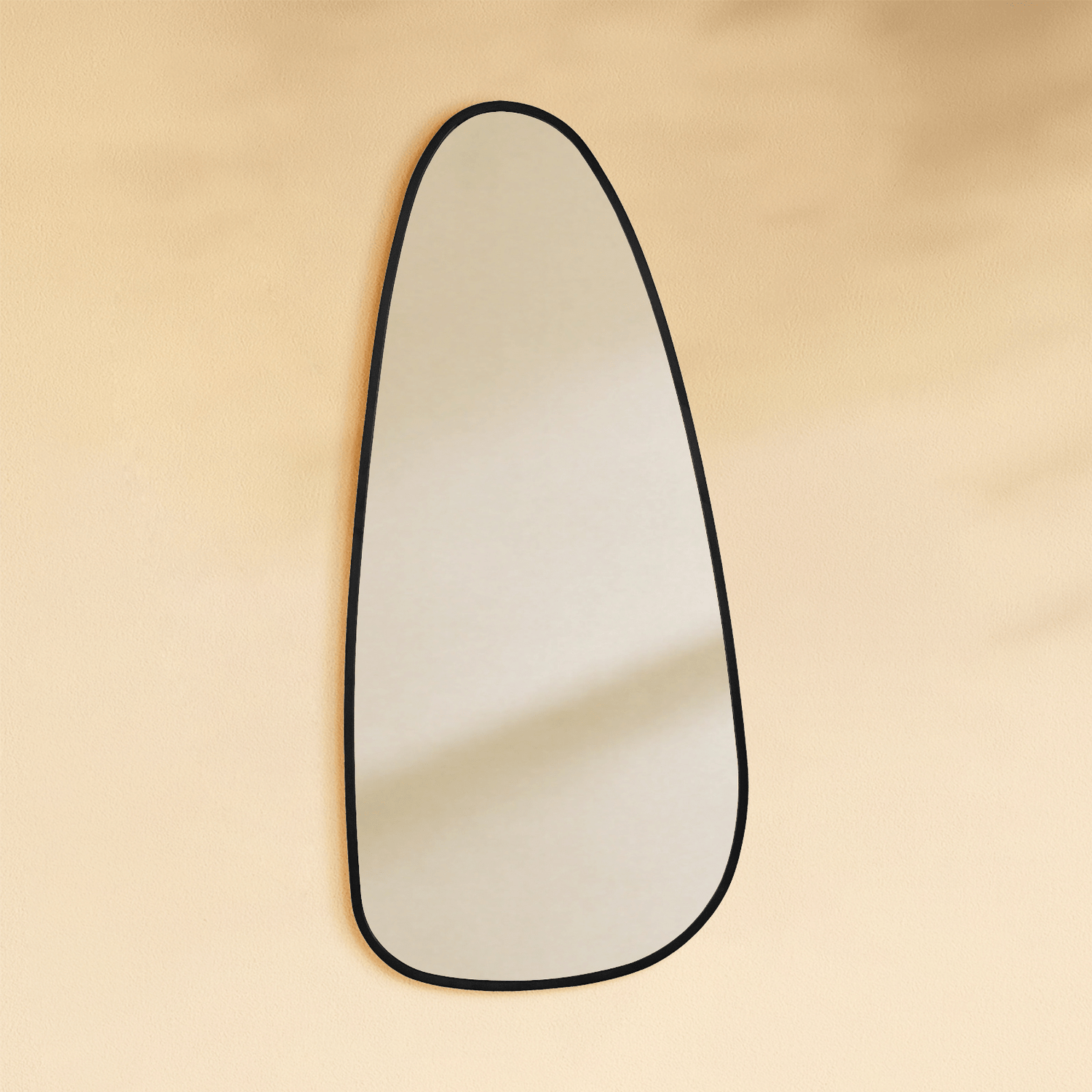 Trequan Modern Irregular Wall Mirrors GC-XY002 Black 50x22.5" TEHOME