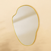 Vallia Modern Irregular Wall Mirrors, 22x24" in Brushed Gold GC-JL0002 Brushed Gold 22x34" TEHOME