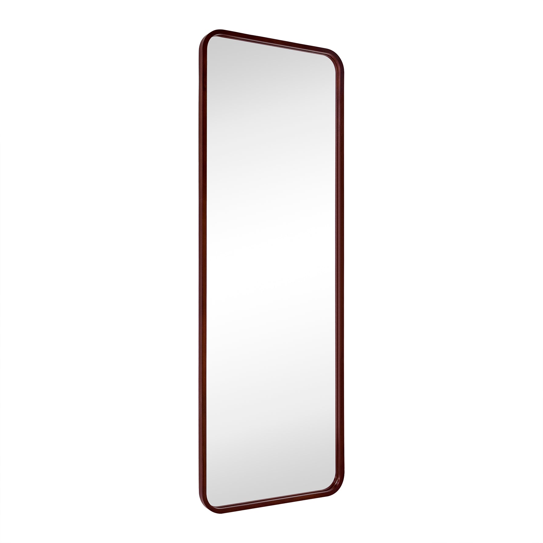 Rectangular Wood Framed Wall Mounted Bathroom Vanity Mirror