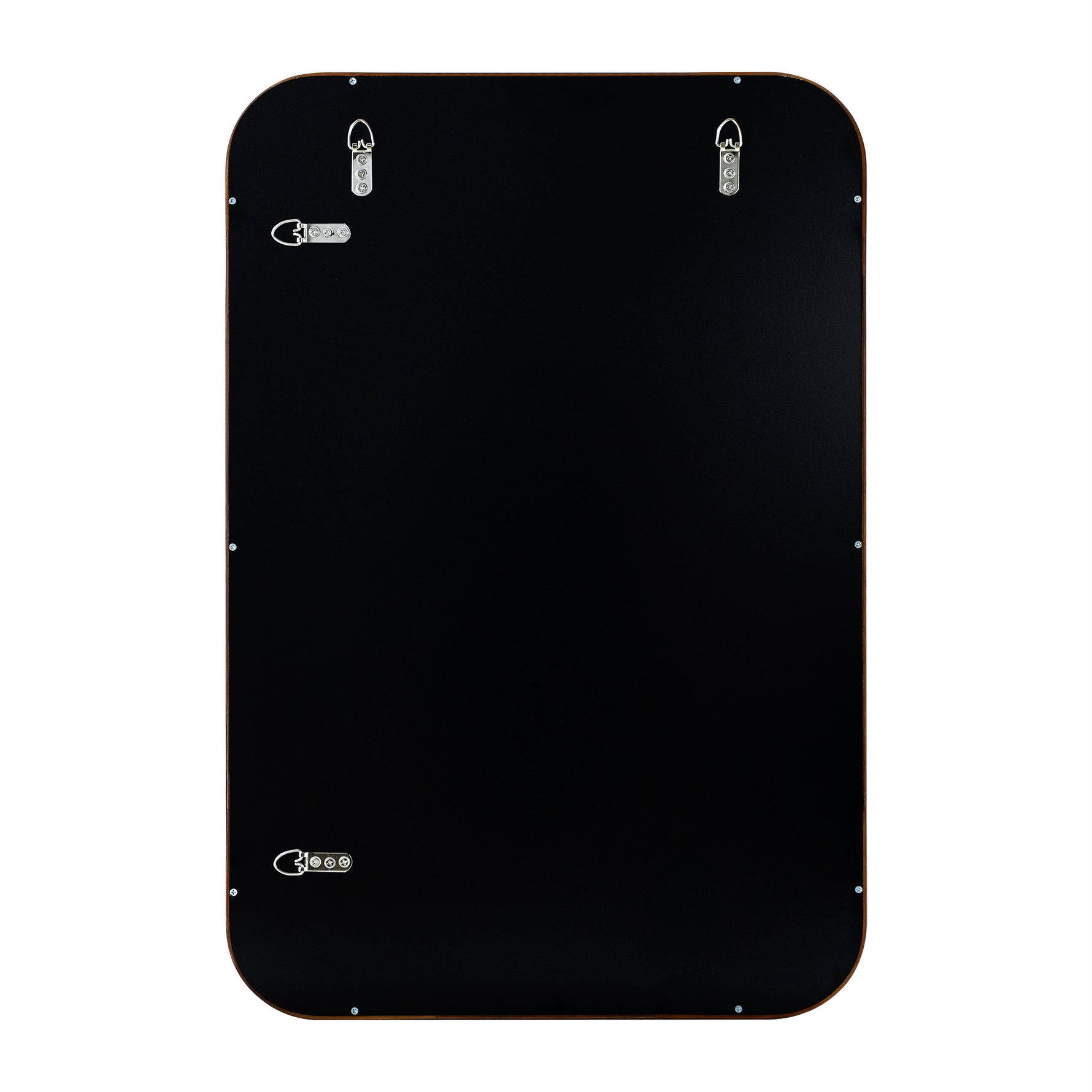 Rectangular Wood Framed Wall Mounted Bathroom Vanity Mirror