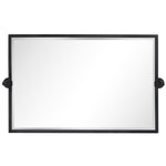 Pivot Rectangular Metal Framed Horizontal Wall Mount Bathroom Vanity Mirror