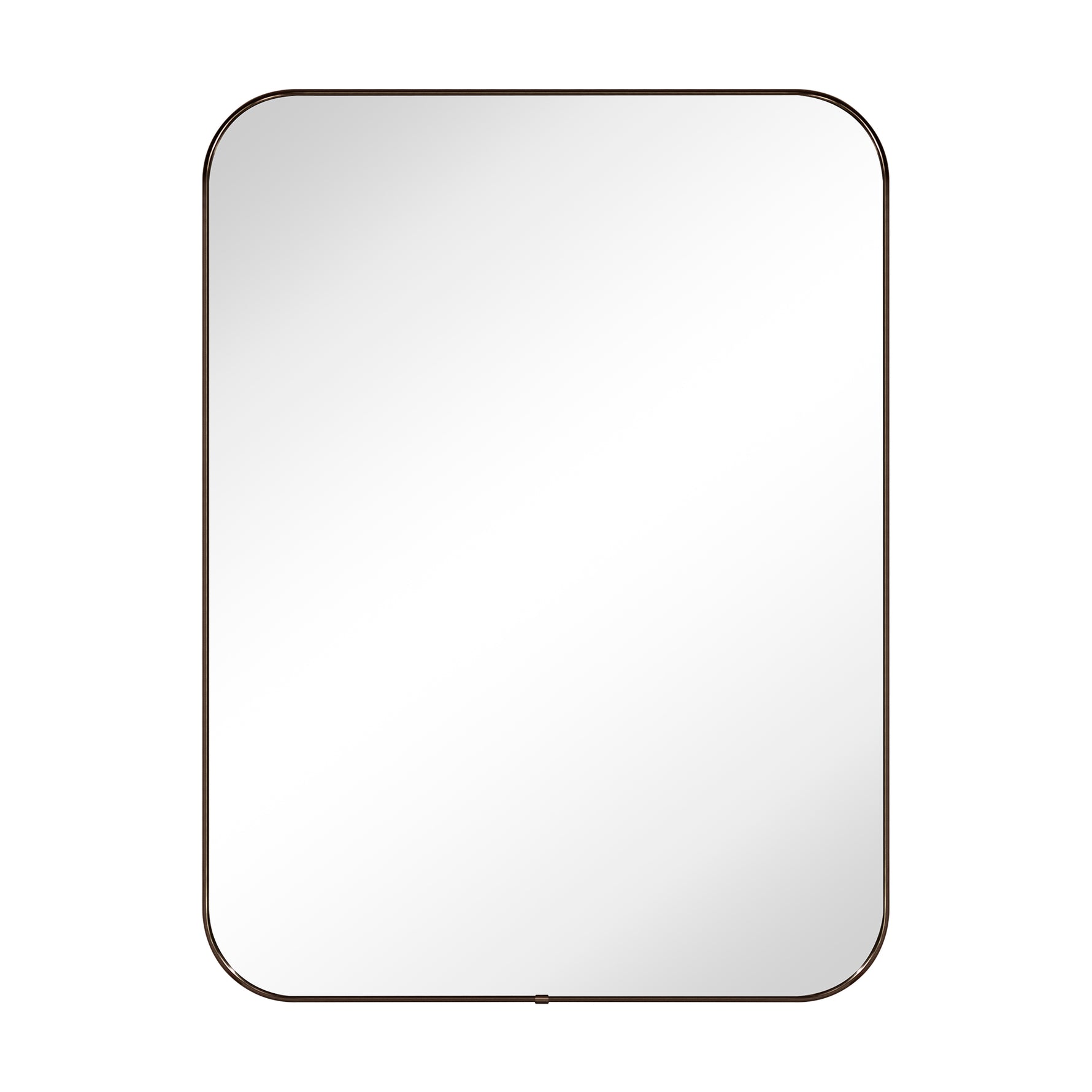 Rounded Rectangular Framed Wall Mounted Bathroom Vanity Mirror