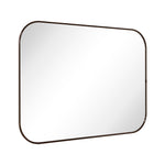Rounded Rectangular Framed Wall Mounted Bathroom Vanity Mirror