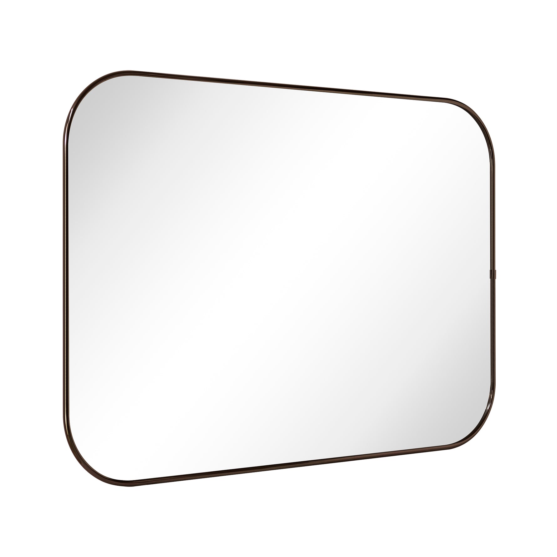 Rounded Rectangular Framed Wall Mounted Bathroom Vanity Mirror