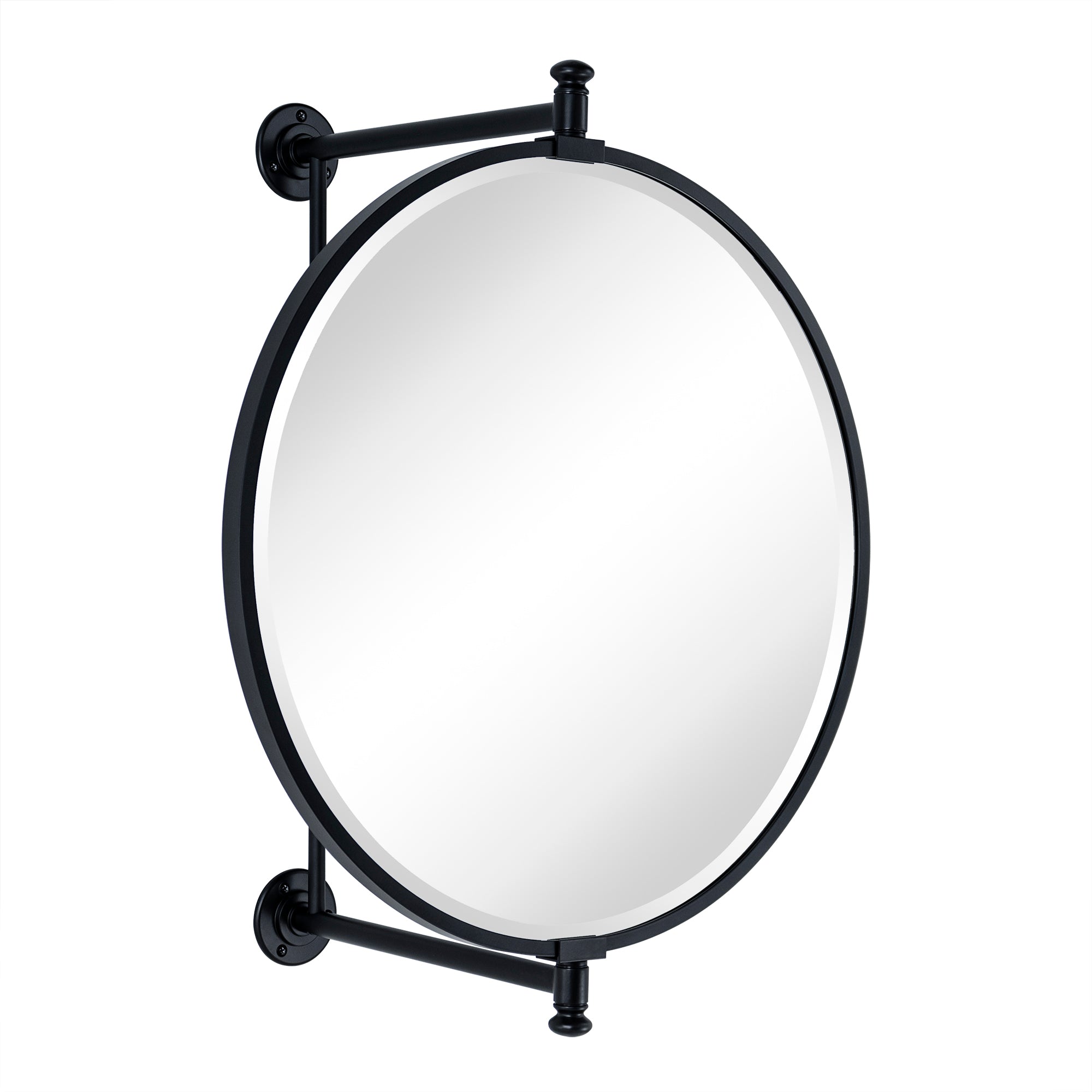 Round Metal Framed Tilting Ivot-N-View Wall Mounted Bathroom Vanity Mirror