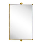 Rectangular Metal Framed Pivot Wall Mounted Bathroom Vanity Mirror