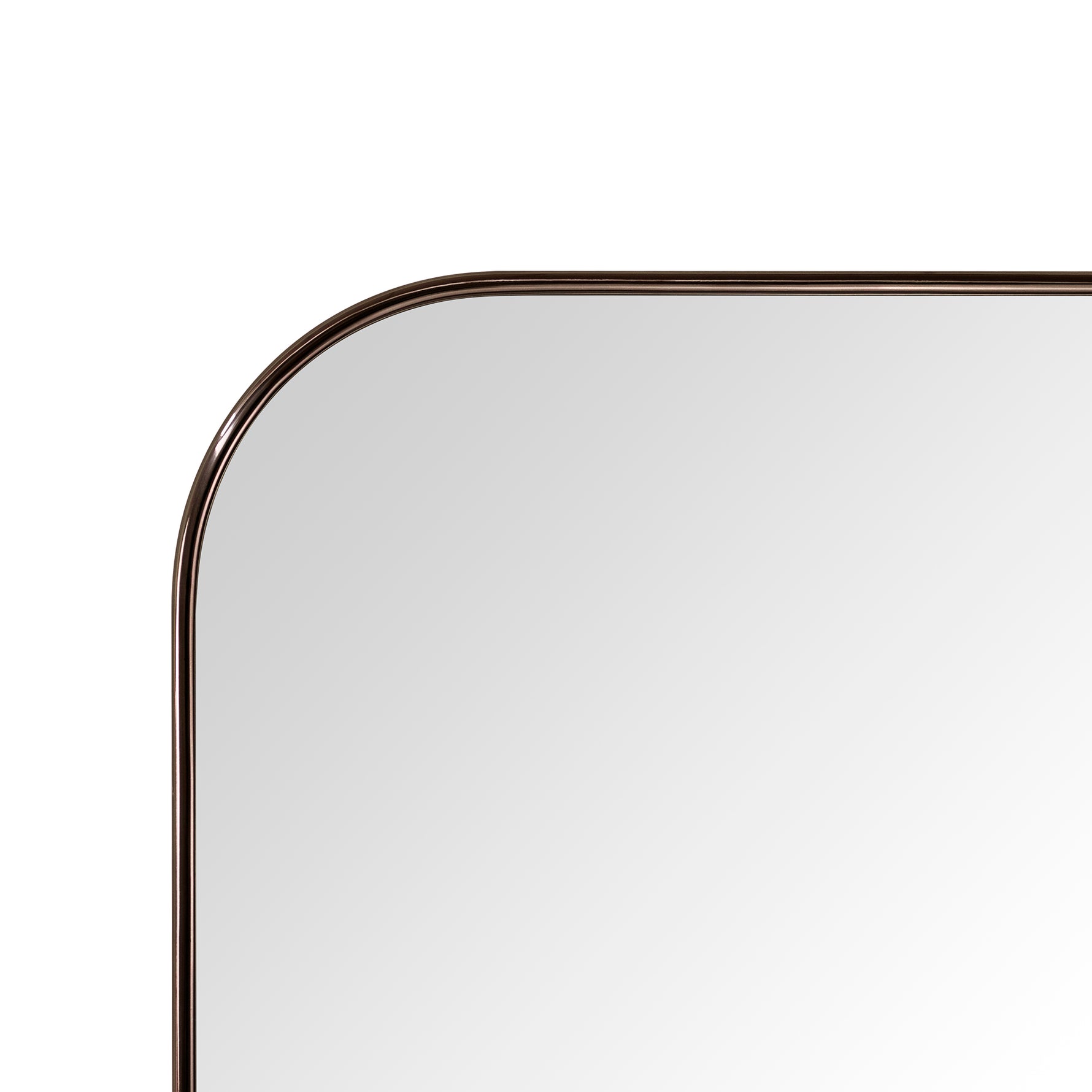 Rounded Rectangular Framed Wall Mounted Bathroom Vanity Mirror