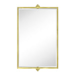 Pivot Rectangular Metal Framed Horizontal Wall Mount Bathroom Vanity Mirror