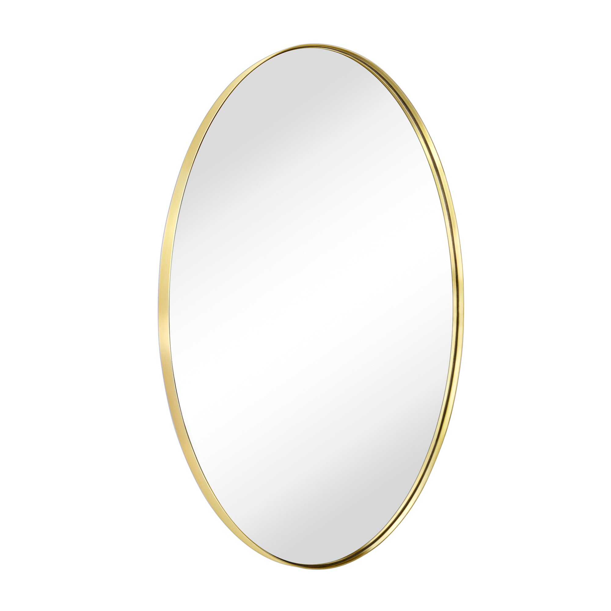 Oval Stainless Steel Framed Wall Mounted Bathroom Vanity Mirror