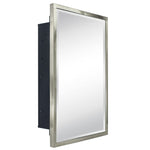 Rectangular Metal Framed Recessed Bathroom Medicine Cabinet with Mirror