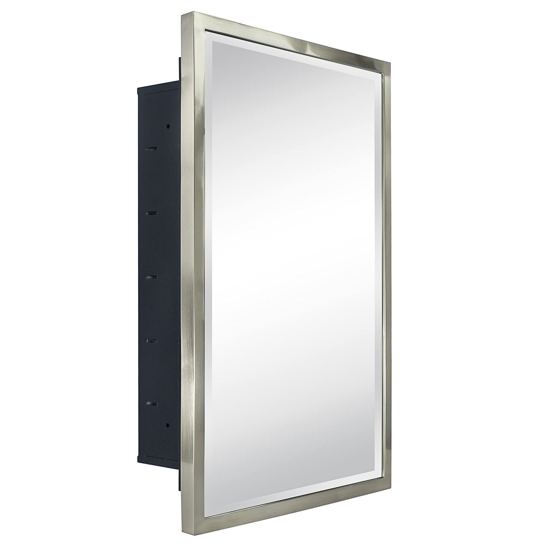 Rectangular Metal Framed Recessed Bathroom Medicine Cabinet with Mirror