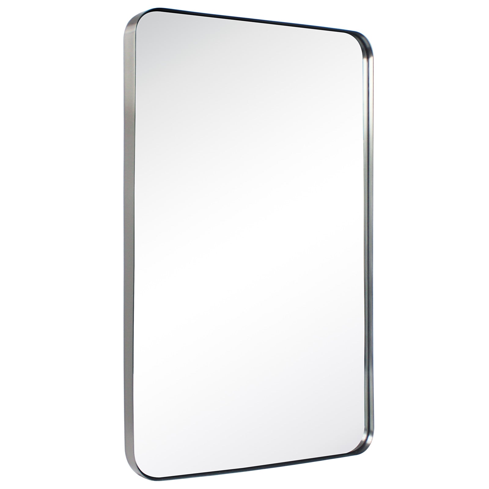 Rectangular Stainless Steel Metal Framed Wall Mounted Bathroom Vanity Mirror