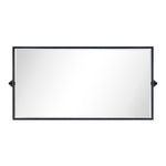 Pivot Rectangular Metal Framed Horizontal Wall Mount Bathroom Vanity Mirror