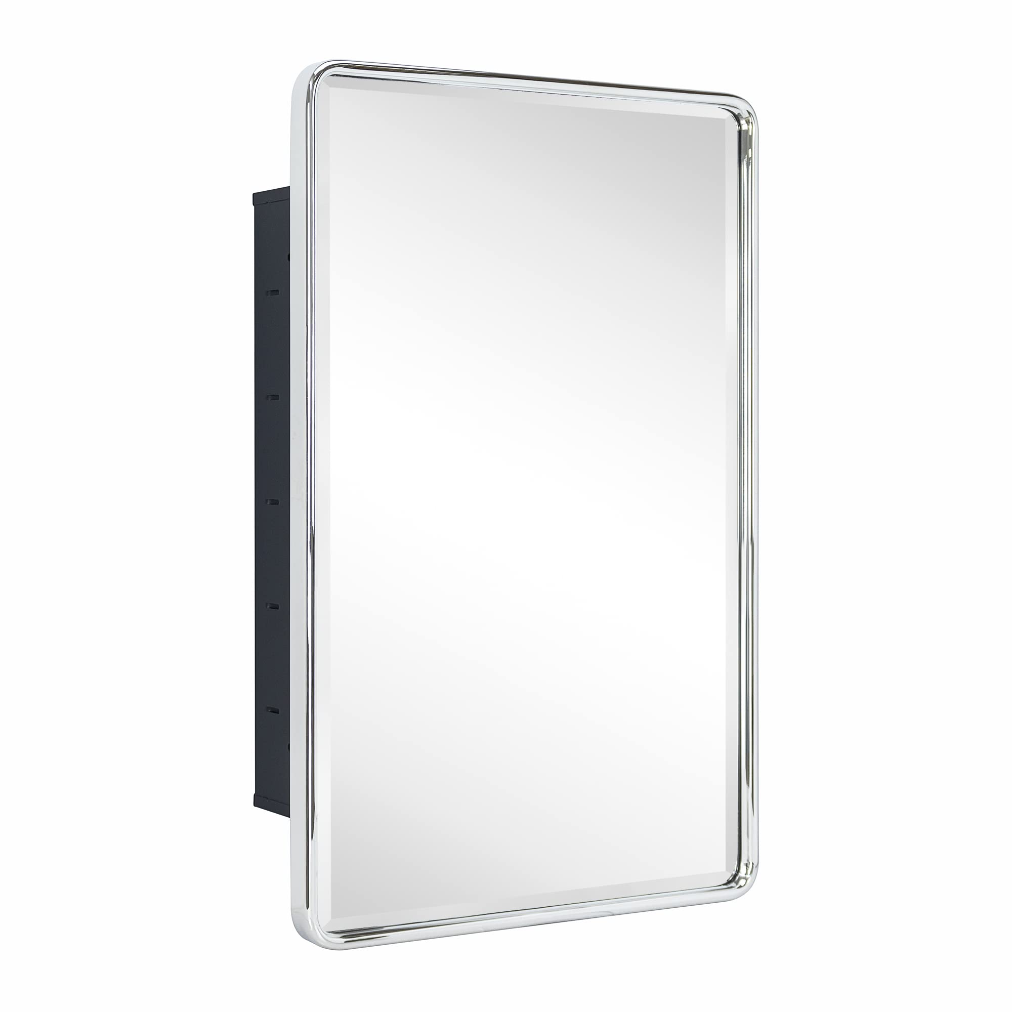 Recessed Rectangular Metal Framed Bathroom Medicine Cabinets with Mirror