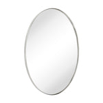 Oval Stainless Steel Framed Wall Mounted Bathroom Vanity Mirror