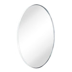 Oval Stainless Steel Framed Wall Mounted Bathroom Vanity Mirror