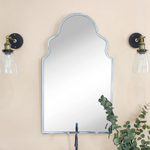Arched Stainless Steel Metal Framed Wall Mounted Bathroom Vanity Mirror