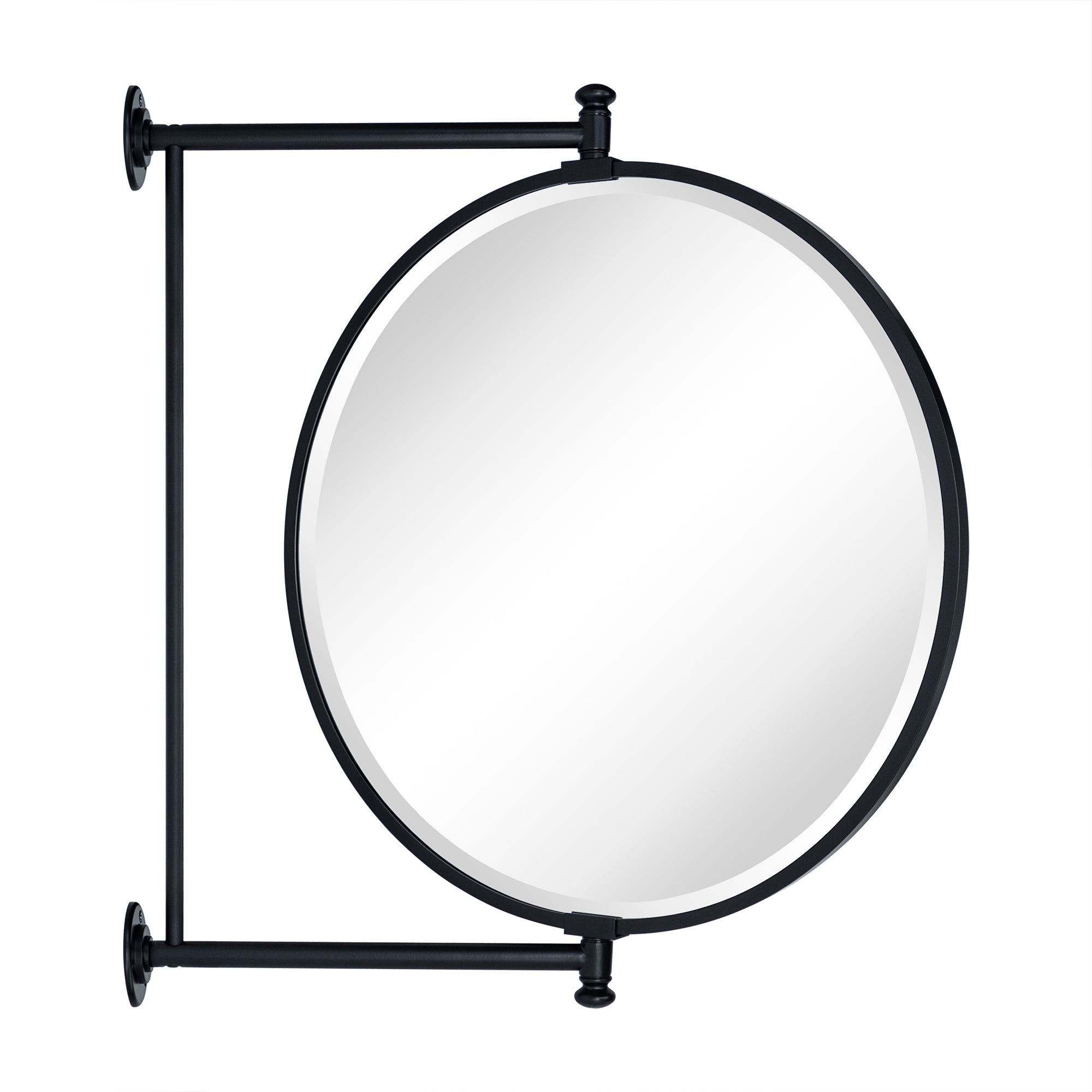 Round Metal Framed Tilting Ivot-N-View Wall Mounted Bathroom Vanity Mirror