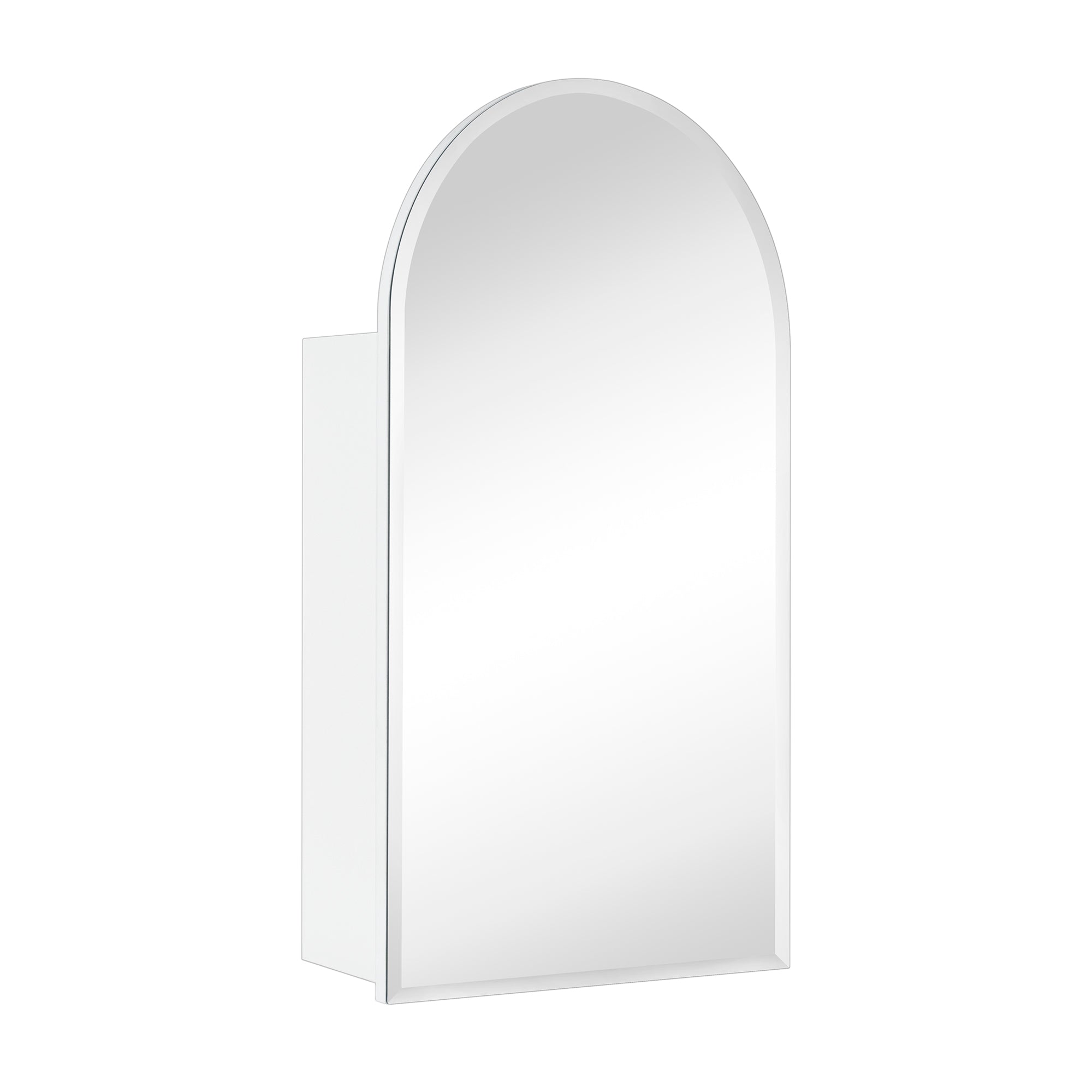  Arched Recess and Surface Mount Frameless Medicine Cabinet with Mirror