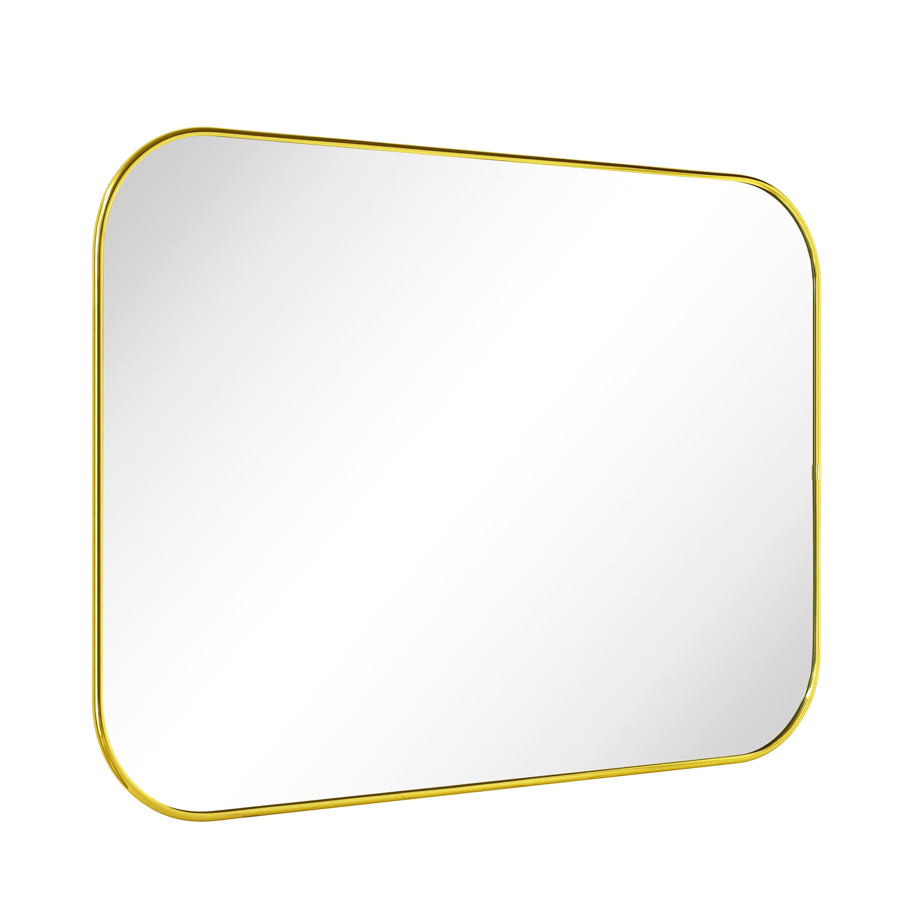 Rounded Rectangular Framed Wall Mounted Bathroom Vanity Mirror