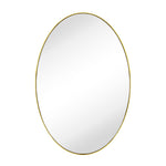 Oval Stainless Steel Framed Wall Mounted Bathroom Vanity Mirror
