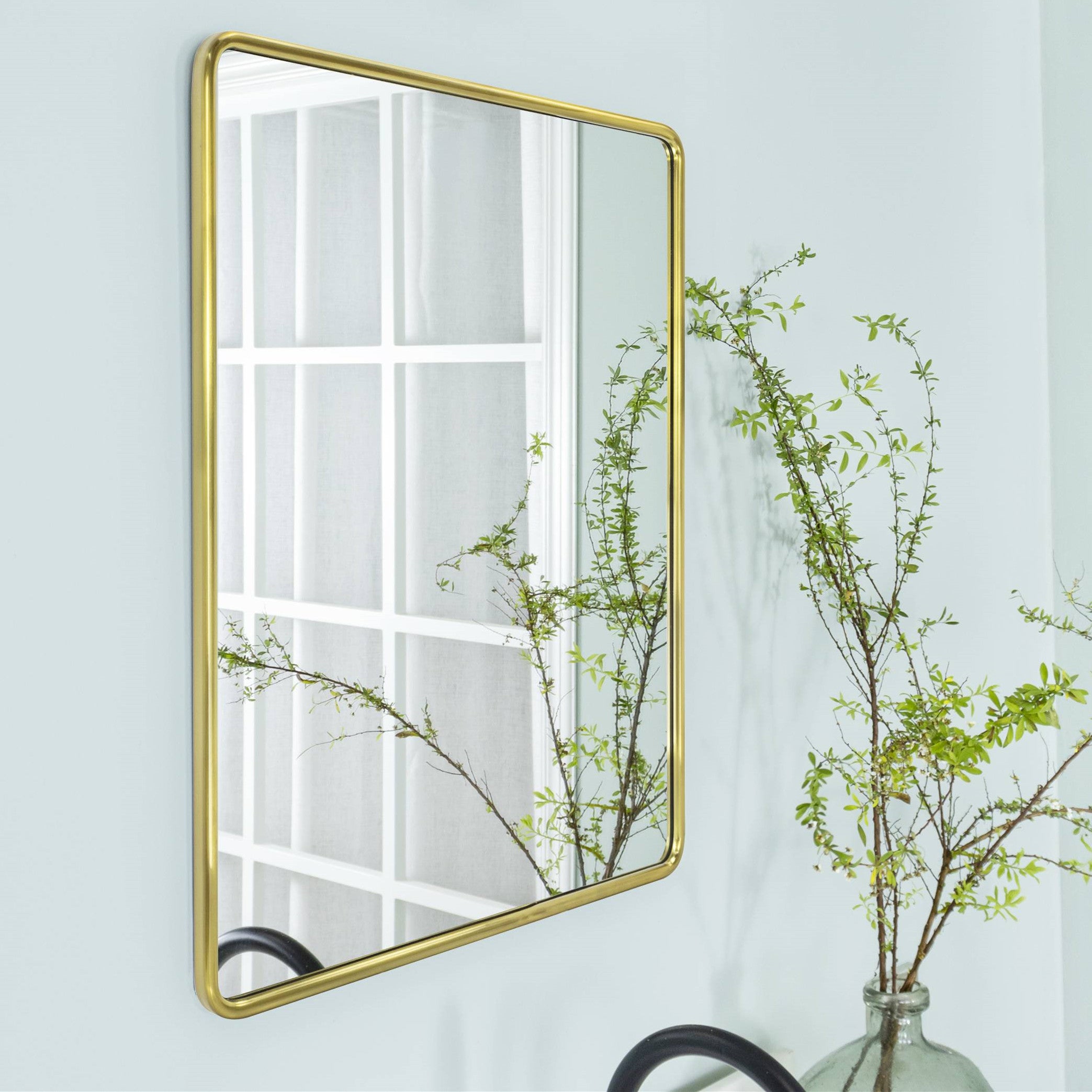 Rectangle Framed Wall Mounted Bathroom Vanity Mirror