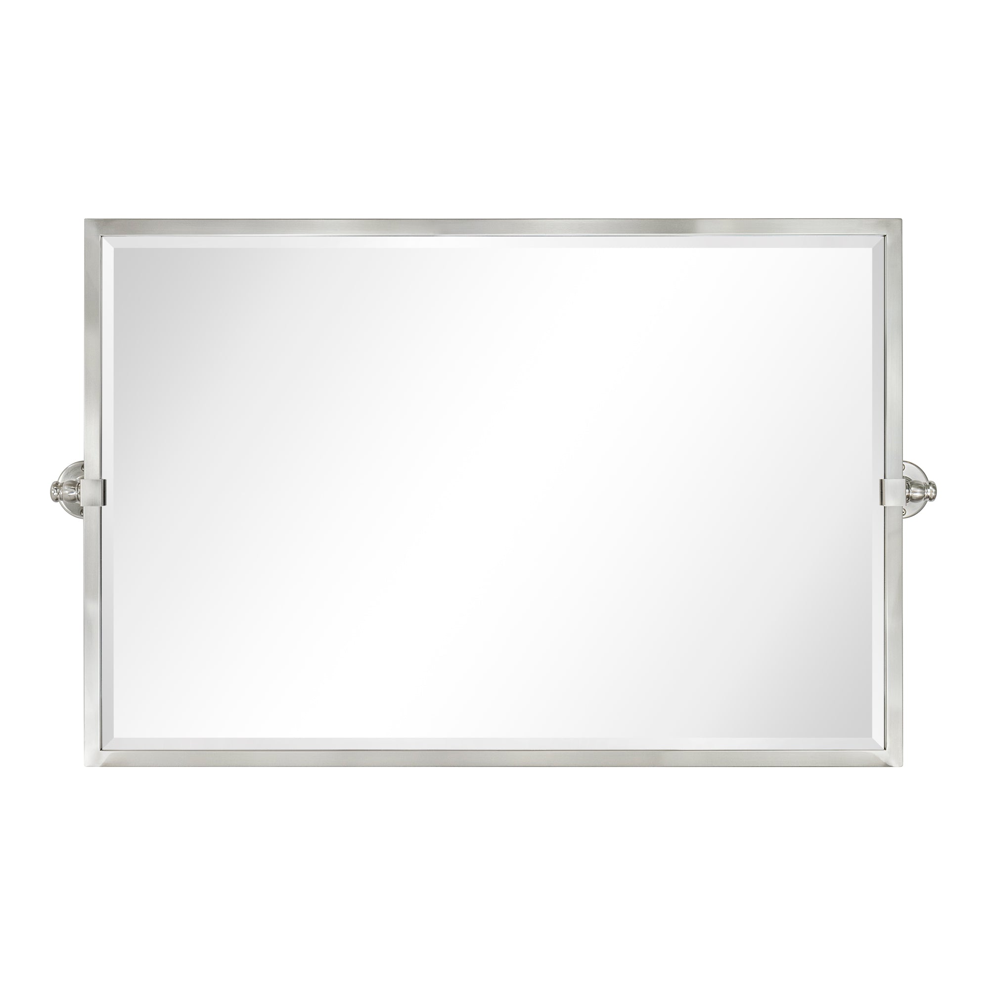 Pivot Rectangular Metal Framed Horizontal Wall Mount Bathroom Vanity Mirror