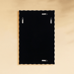 livra Vintage Rectangle Mirrors, Natural Marble Framed Wall Mirrors, 20x30" in Black and White GC-JL0003 TEHOME