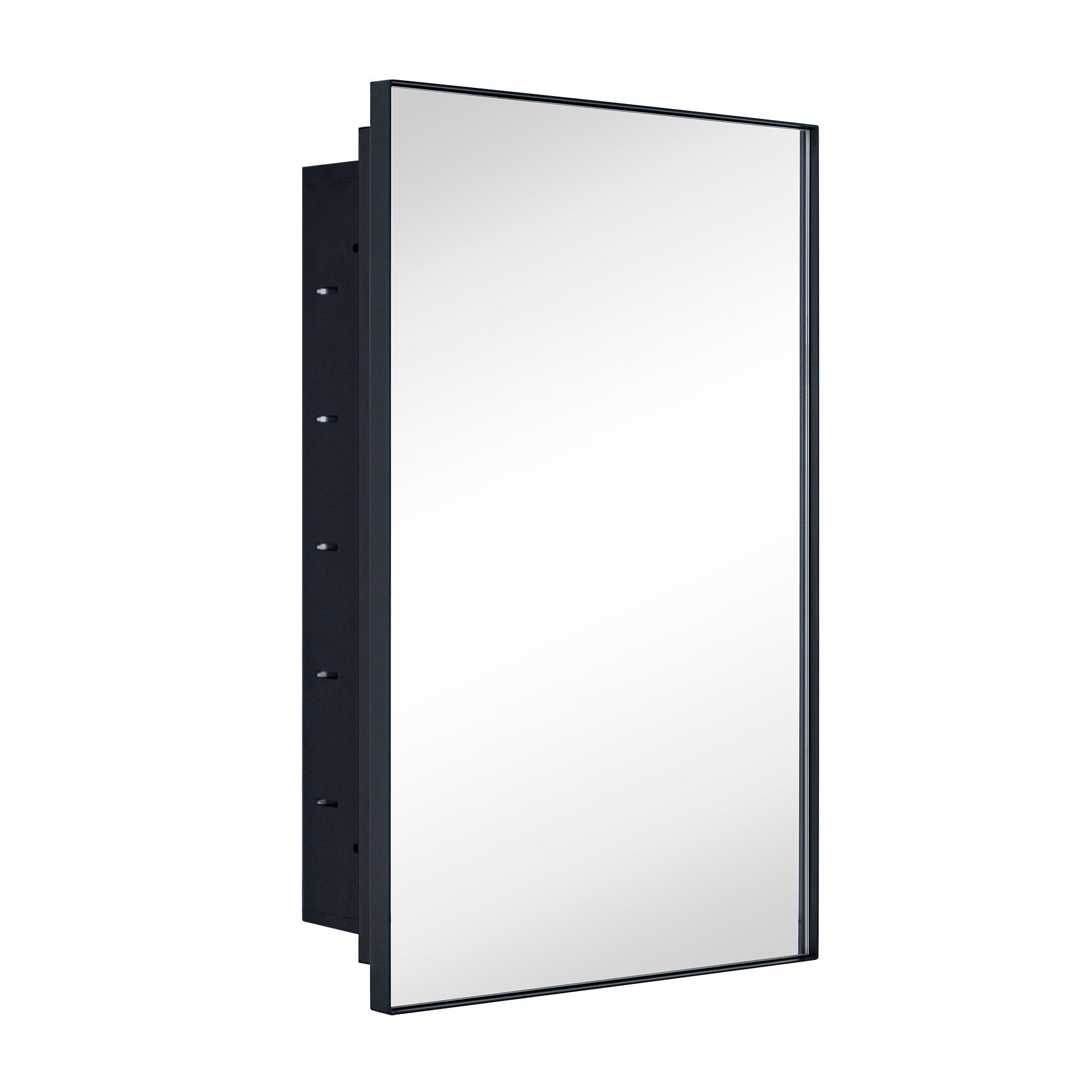 Fulleti Rectangular Metal Frmaed Medicine Cabinet with Mirror with Adjustable Shelves