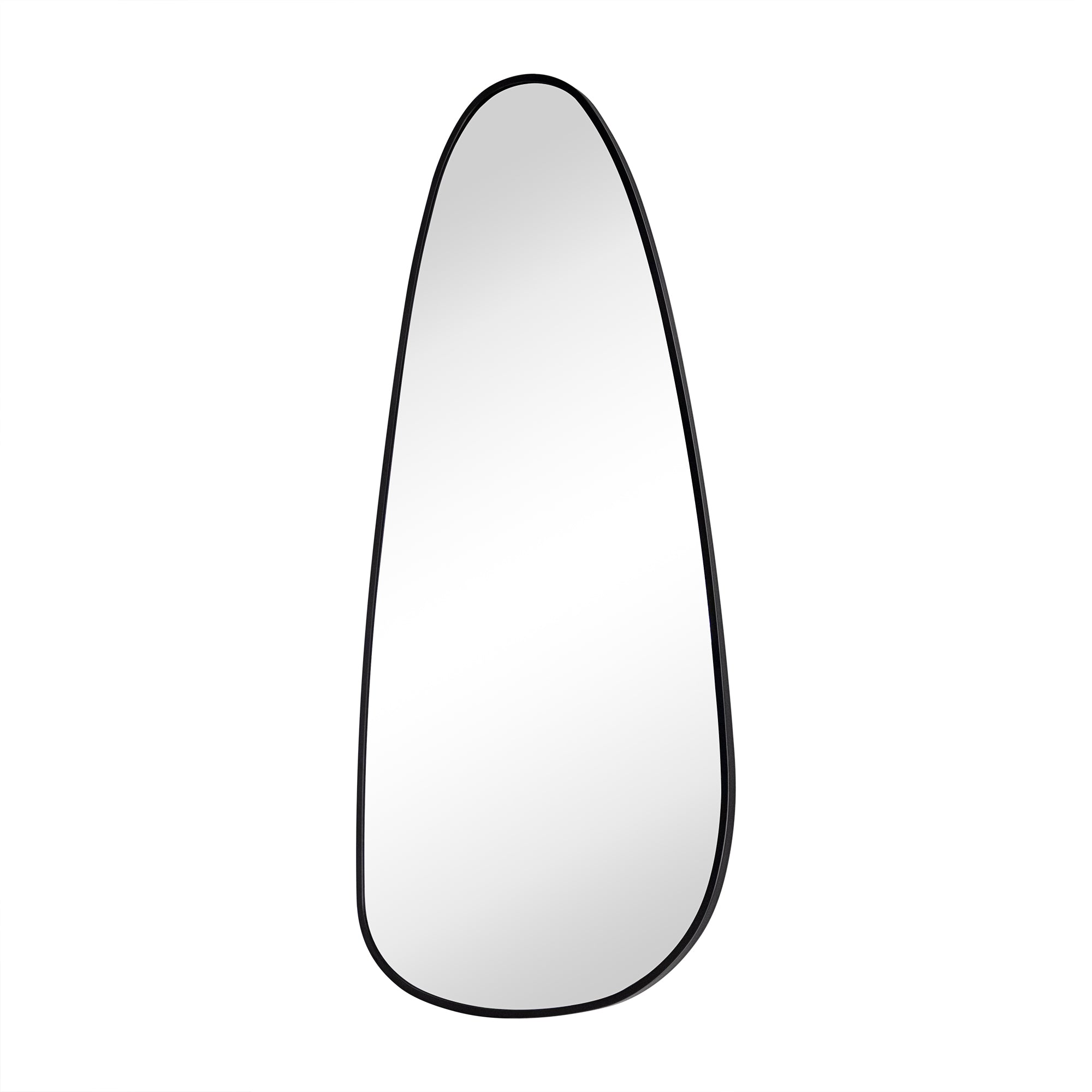 Large Irregular Full Length Mirror Asymmetrical Floor Bathroom Mirror Black Irregular Shaped Full Body Wall Mirror